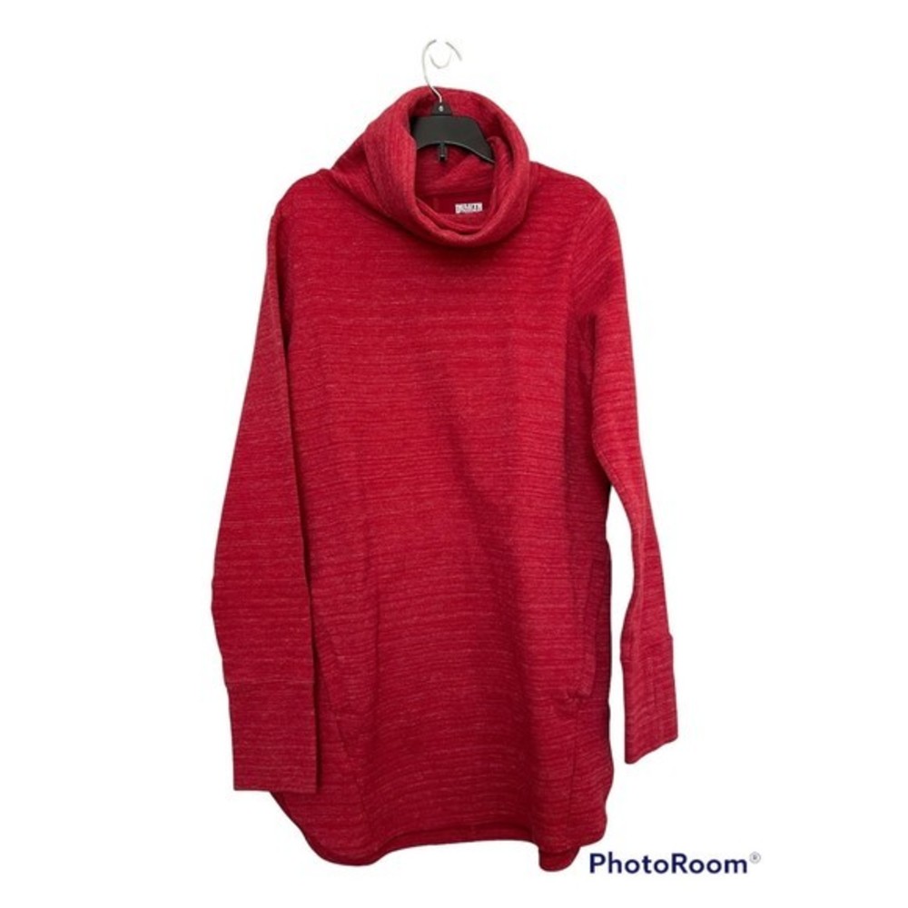 Duluth‎ Trading Company funnel neck tunic red size S